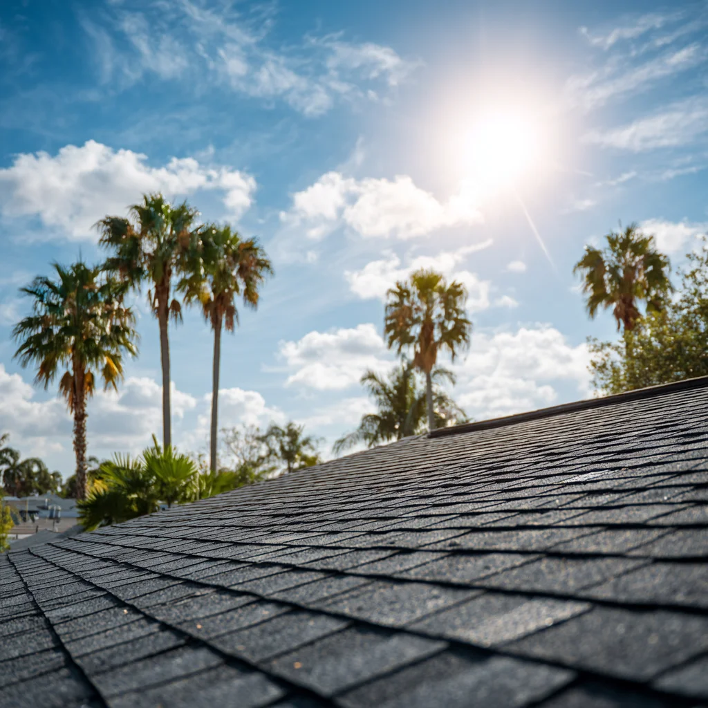 Clean roof after professional cleaning